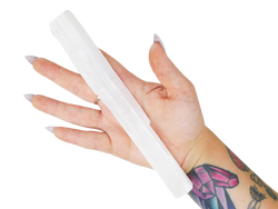 hand holding selenite 